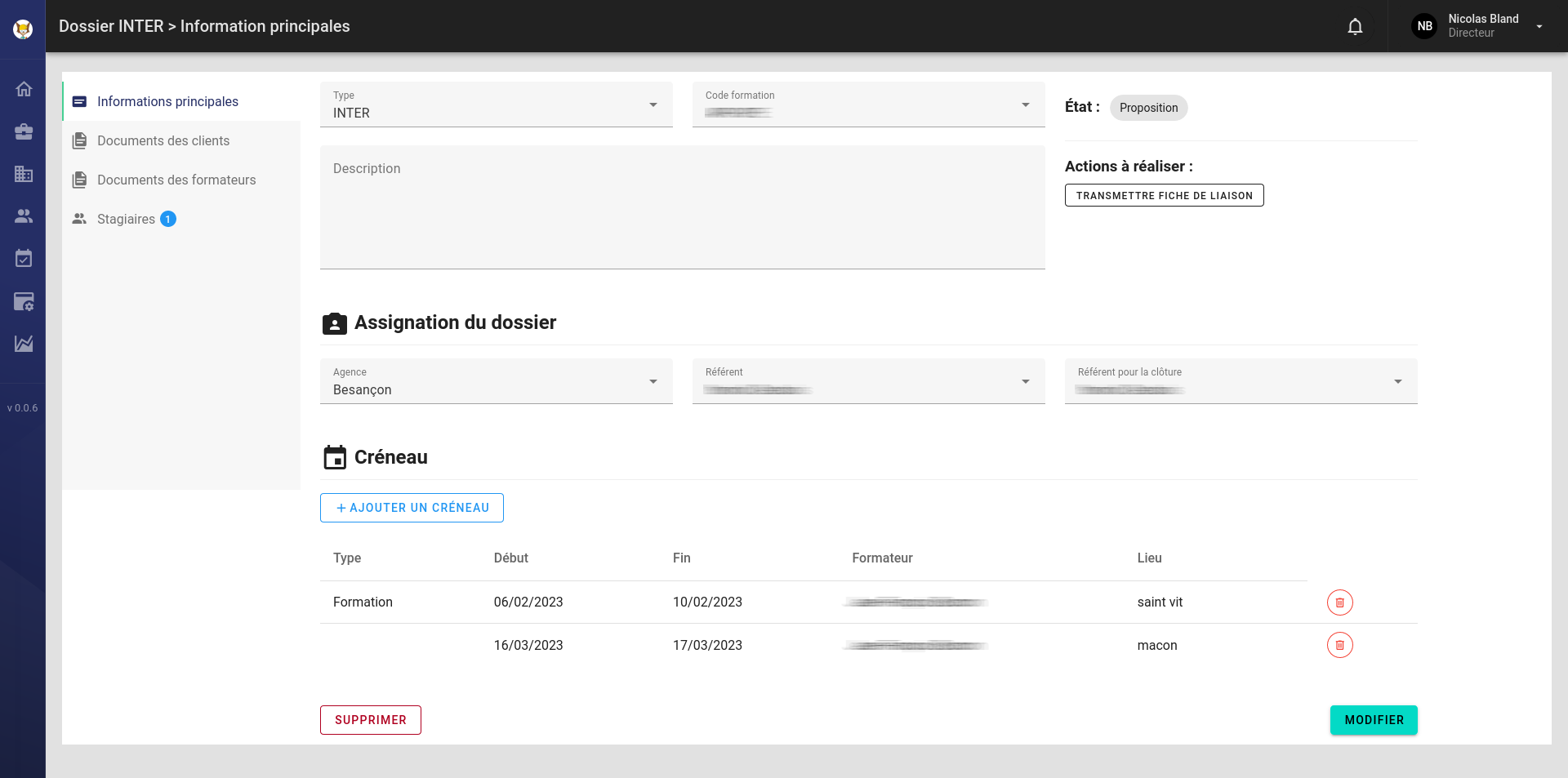 Interface Groupe Forces 3